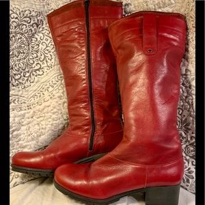 Bos & Co Leather Red Tall Boots size 40